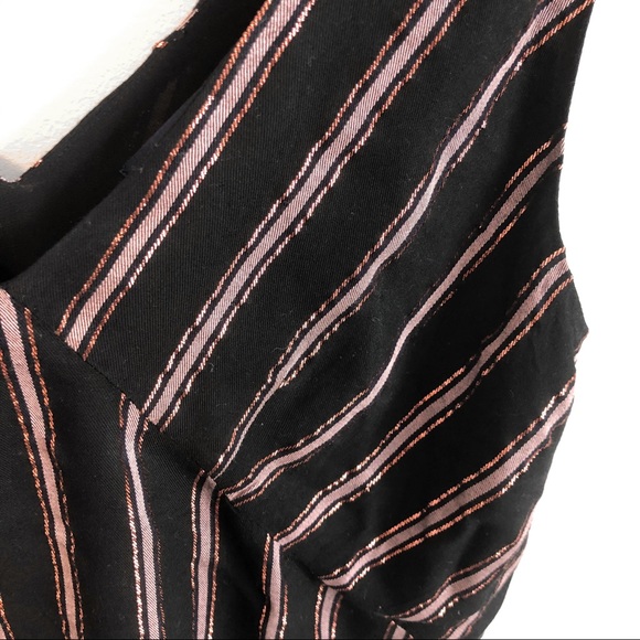 Rachel Roy rose gold stripes blouse tank top - Picture 4 of 5